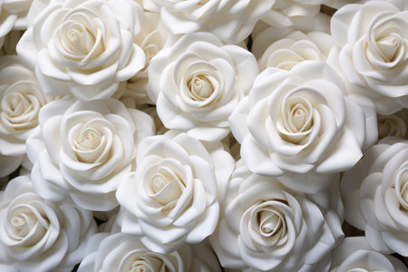 background of delicate roses, creating a serene and enchanting ambiance.の素材