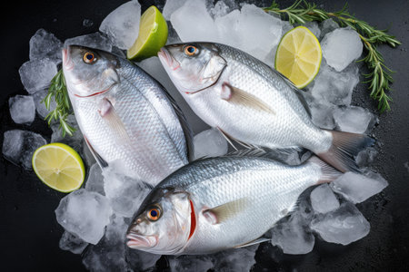 Fresh Fish on Iceの素材