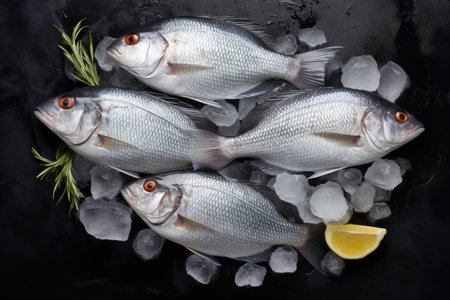 Fresh Fish on Iceの素材