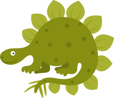 Vector illustration of funny stegosaurusのイラスト素材