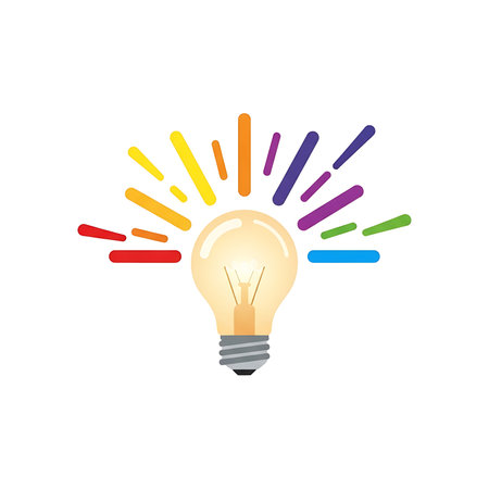 Bulb Idea Logo Design Element. Creative Idea Vector Logo Concept.の素材