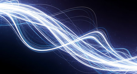 Abstract silver background with smooth lines. 3d rendering, 3d illustration.の素材