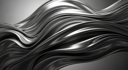 Abstract wavy liquid background. 3d rendering, 3d illustration.の素材