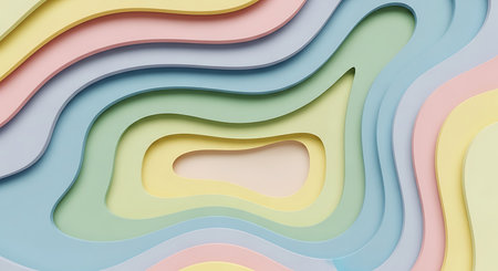 3D abstract paper art style, design layout for business presentations, flyers, posters, printsration, cards, brochure cover. Paper cut background. Abstract realistic paper decoration for designの素材