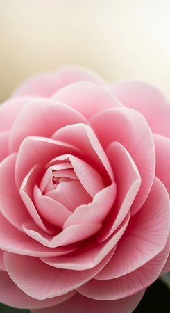 Camellia flower in close up shot with shallow depth of fieldの素材