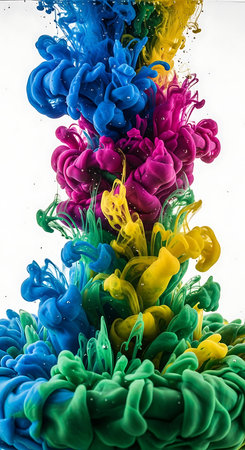 Acrylic colors in water. Ink in water. Abstract background.の素材