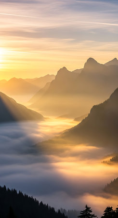 Sunrise in the Dolomites in South Tyrol, Italyの素材