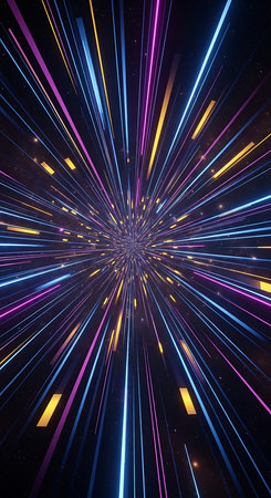 abstract background with lines and rays of light. 3d renderingの素材