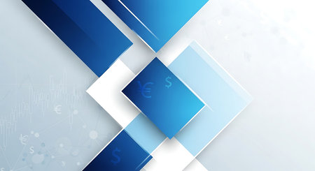 Abstract background with blue squares. Vector illustration for your business design.の素材