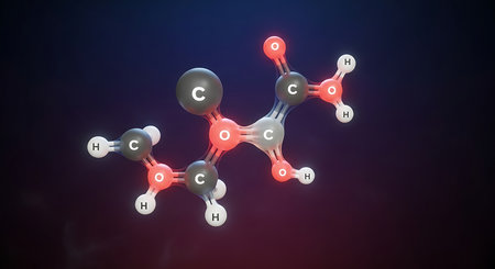 Molecular model of cephalosporin. 3D renderingの素材