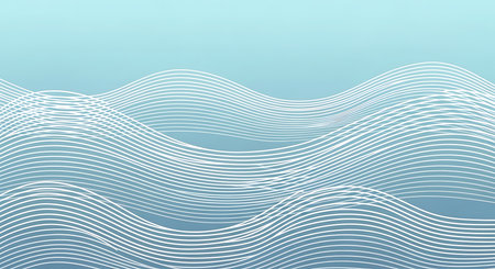 Abstract background with wavy lines. Vector illustration for your design.の素材