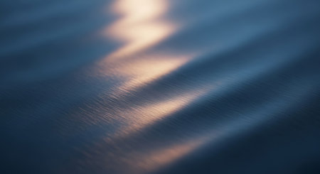 abstract background of water surface with bokeh defocused lightsの素材