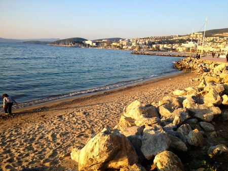 Beach in Istanbul Turkeyの素材