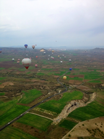 Top view from balloon Turkey の素材