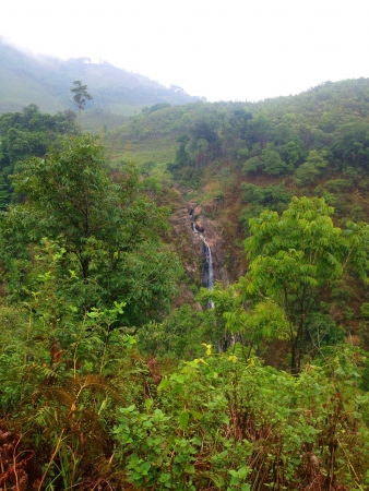 Small water fall on the way の素材
