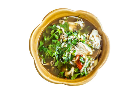 Star Gooseberry and Red Ant Eggs curry, Thai foodの写真素材