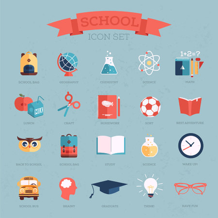 Icon set for schoolのイラスト素材
