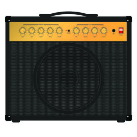 Guitar amplifier combo - flat designのイラスト素材