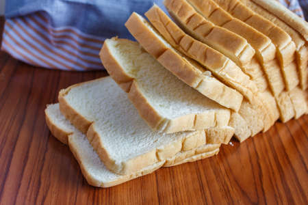 fresh sliced bread, one sliced