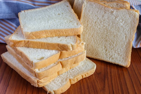fresh sliced bread, one sliced