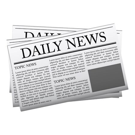 Newspaper mockup template, vector illustrationのイラスト素材