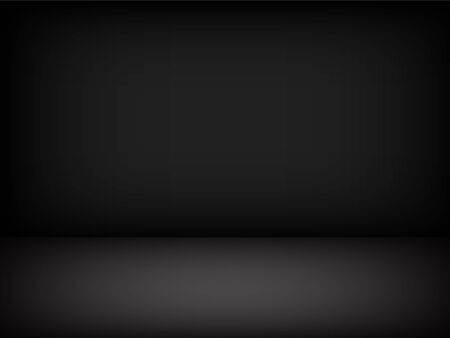 Abstract dark gray cement wall  room gradient background, vector illustrationのイラスト素材