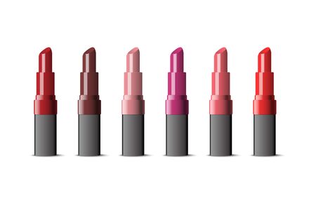 Set of realistic lipstick, artwork can change color, vector illustrationのイラスト素材