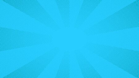 Blue pop art comic halftone dots background, vector illustrationのイラスト素材