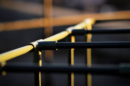 Afternoon Railing in Sunlightの写真素材