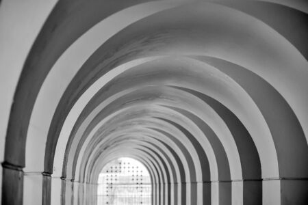 arched entrance in Black and White