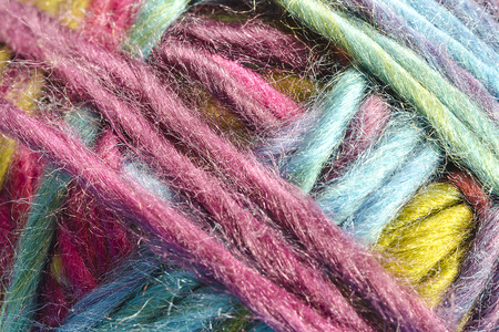 Close up Muticolor Yarn