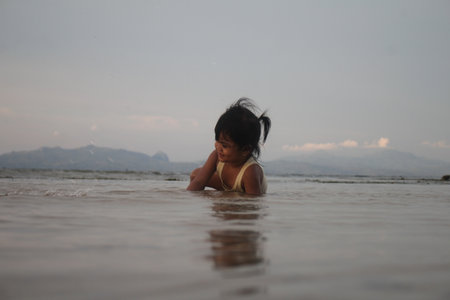 sea bathの写真素材