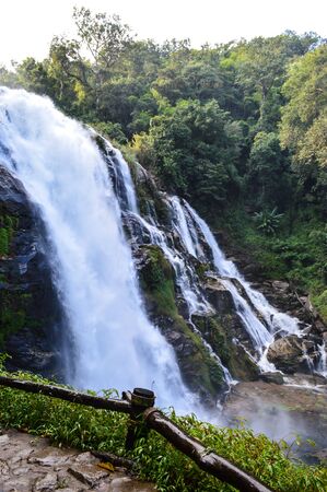 wachiratan waterfall on inthanon mountain chiangmai