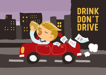 Drink do not drive - freehand drawing vector Illustrationのイラスト素材