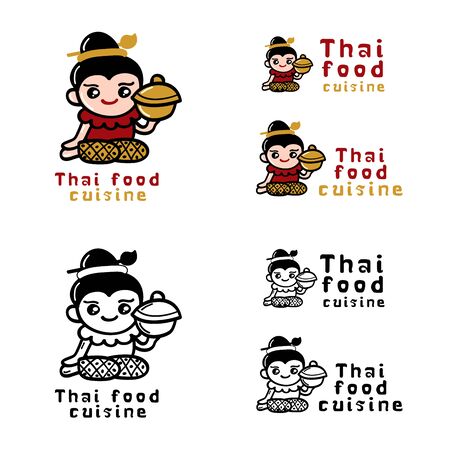 Thai food logo concept Vectorのイラスト素材