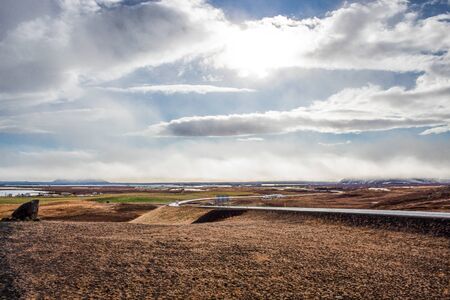 beautiful snow capped crater in Iceland