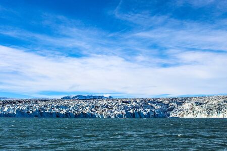 icebergs from Glacier floating in a lagoon in Iceland as a result of global warming