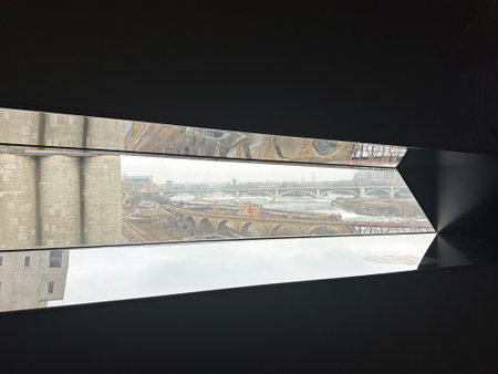 View from the window of a modern building in Prague, Czech Republicの素材