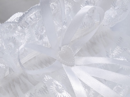 Heart, ribbons, a lace is close-upの写真素材