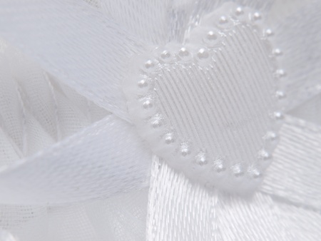 Heart, ribbons, a lace is close-upの写真素材