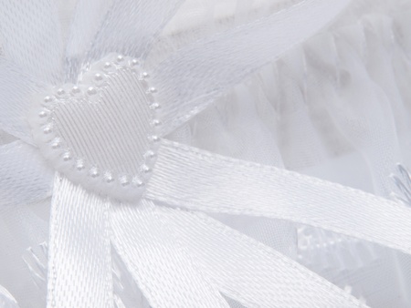 Heart, ribbons, a lace is close-upの写真素材