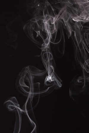 smoke on a dark backgroundの写真素材