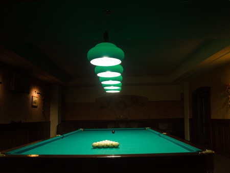 Room for playing billiards