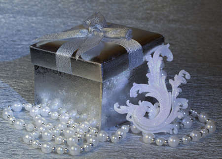 Christmas  gift box and accessoriesの写真素材