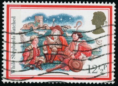 POLTAVA, UKRAINE - JUNE 20, 2019. Vintage stamp printed in Great Britain 1982 shows Christmasのeditorial素材