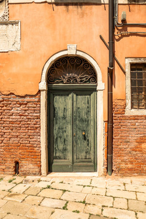 Venetian window, door, arch, architecture from Italyの写真素材