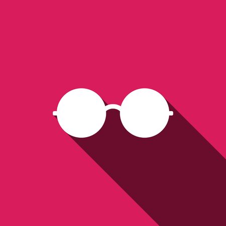 Glasses Icon. Vector illustration. Elements for design. Glasses Icon on pink background.のイラスト素材
