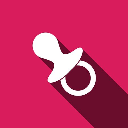 Vector Baby nipple icon with long shadowのイラスト素材