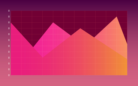 Infographic dashboard template with flat design graphs in colorful themesのイラスト素材