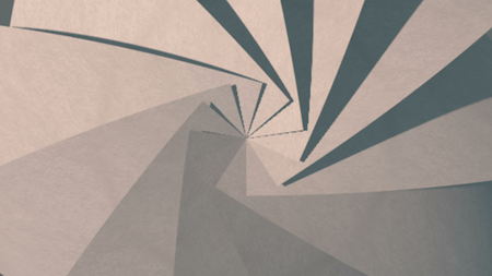 Abstract background with paper kaleidoscope. 3d rendering